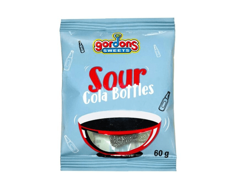 Gordons Sweets Sour Cola Bottles (24x60g)