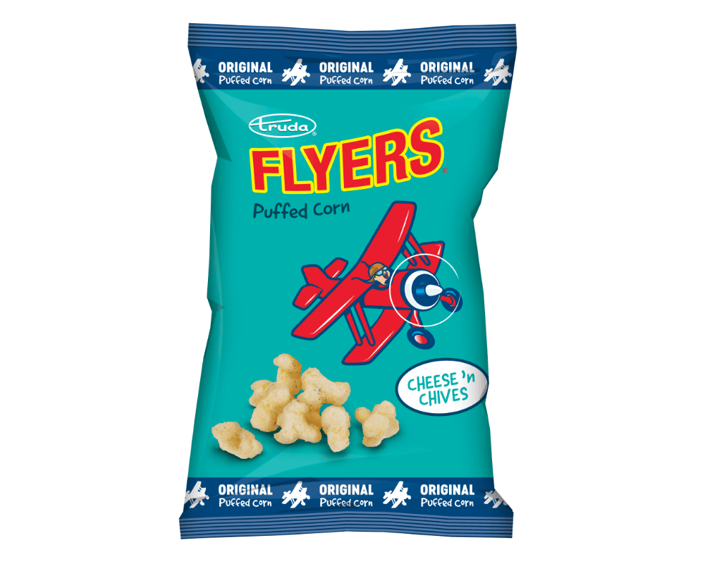 Flyers Puffed Corn Cheese & Chives (12x60g)
