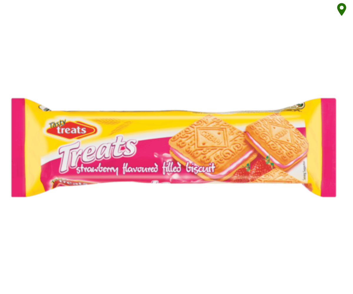 Tasty Treats Strawberry Biscuit (12x80g)